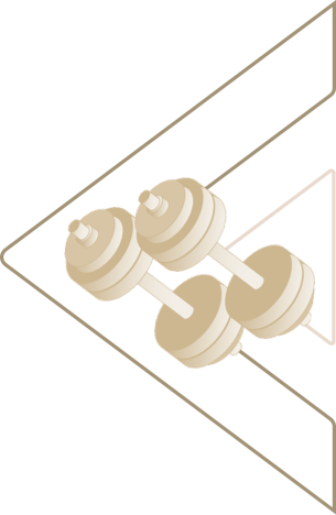 Pictogramme flêche et altères