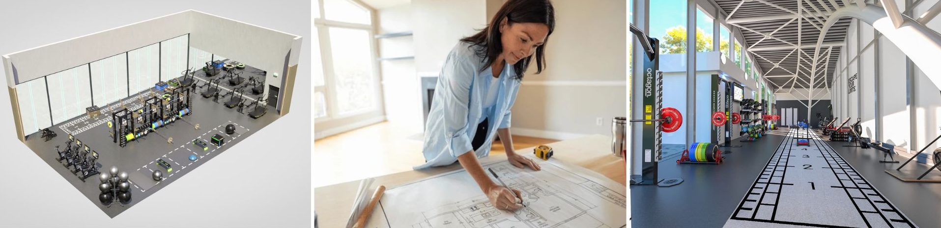 Plan technique d’une salle de sport