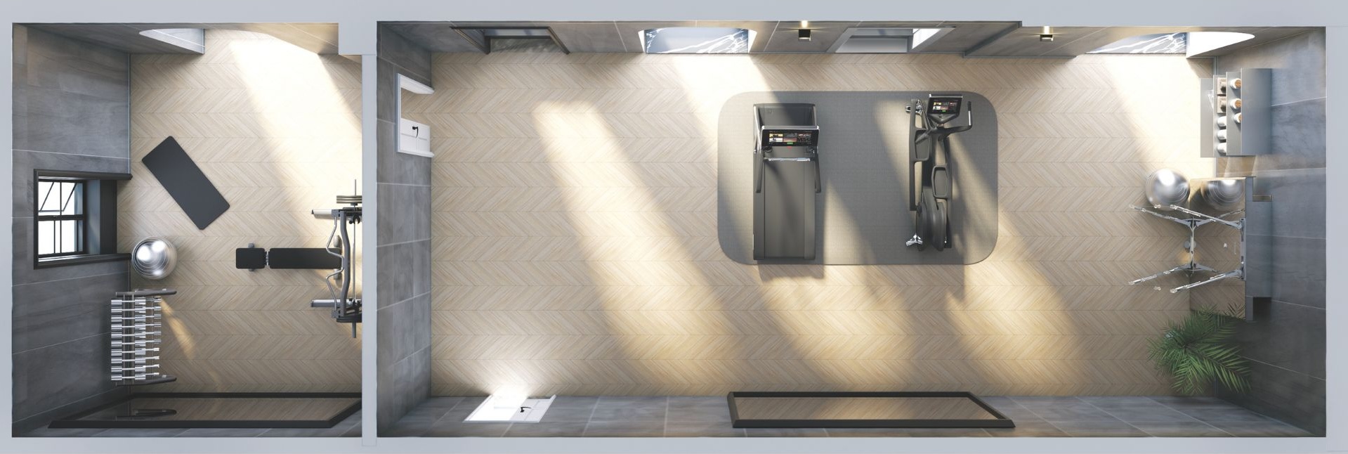 plan technique salle de sport